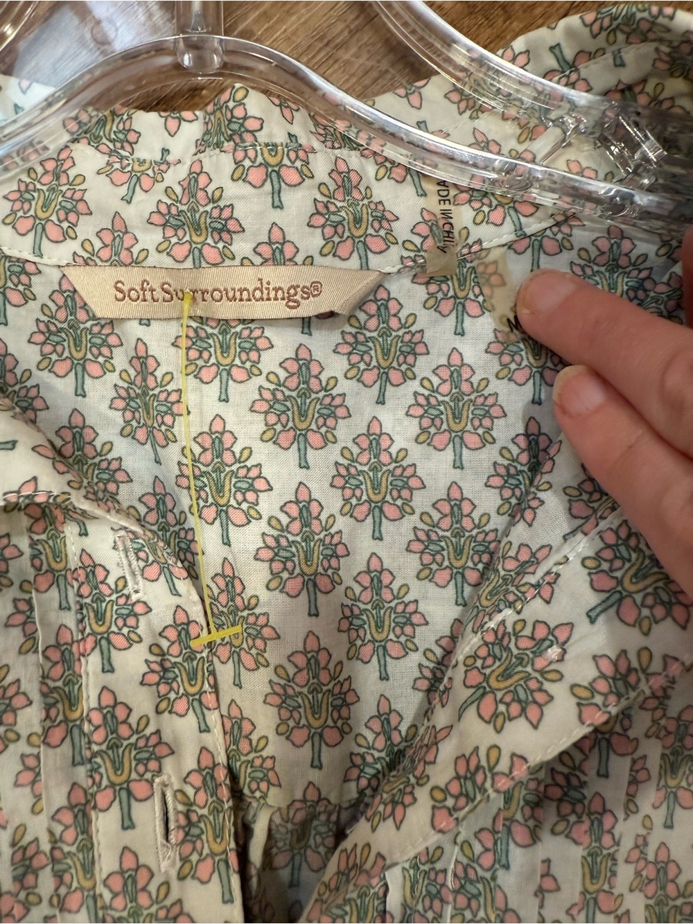 Soft Surroundings Paisley 100% cotton Button-Front Tunic Medium - Picture 2 of 5